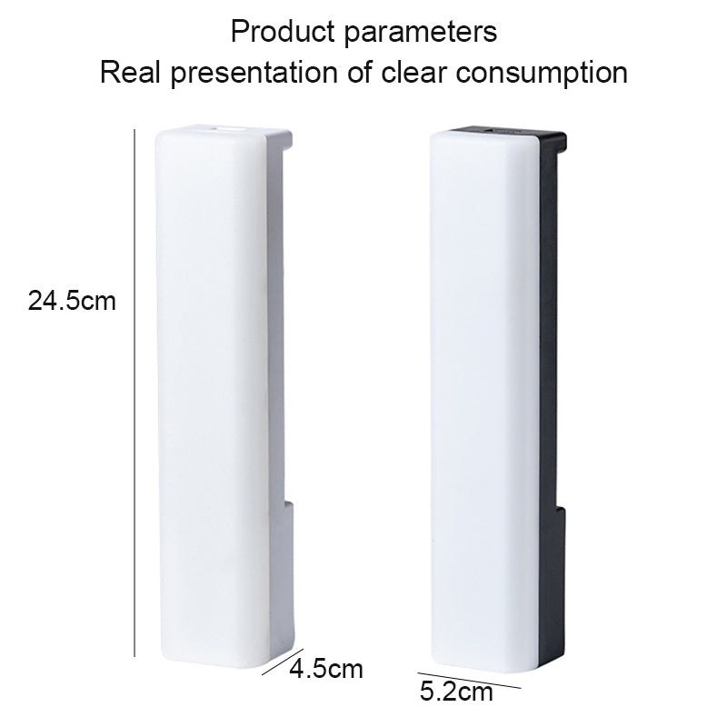 Two rectangular light fixtures with dimensions labeled on a white background
