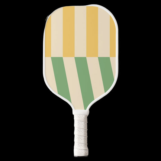 Colorful striped paddle on a white background