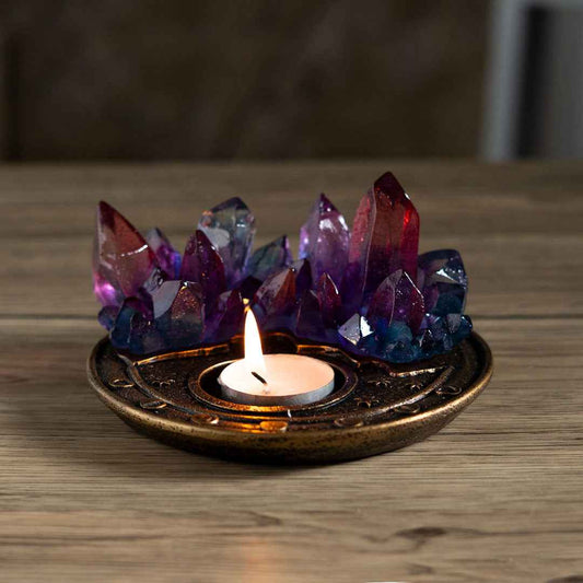 Elevate Your Space with the Ombre Resin Crystal Candleholder - Lucky Girl Gifts