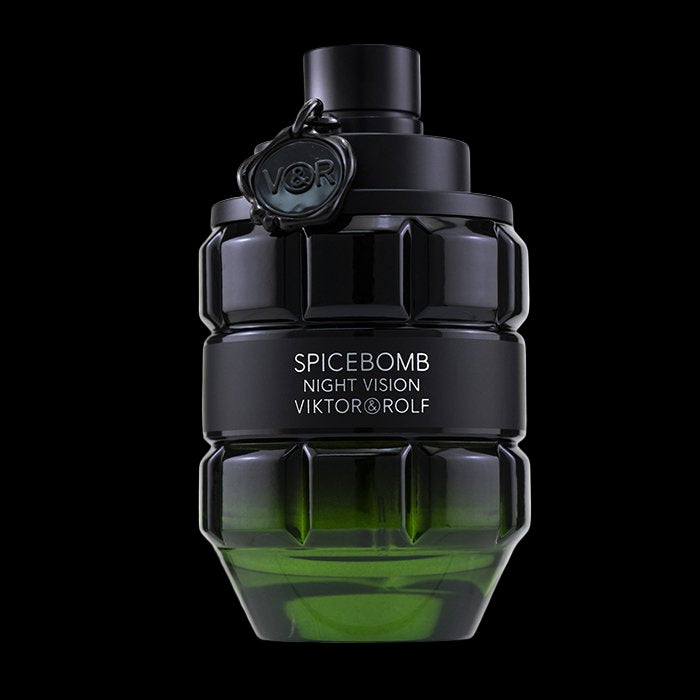 Viktor & Rolf Spicebomb Night Vision perfume bottle on a white background