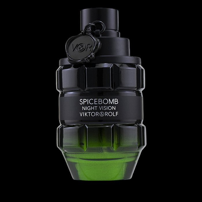 Viktor & Rolf Spicebomb Night Vision perfume bottle on a white background