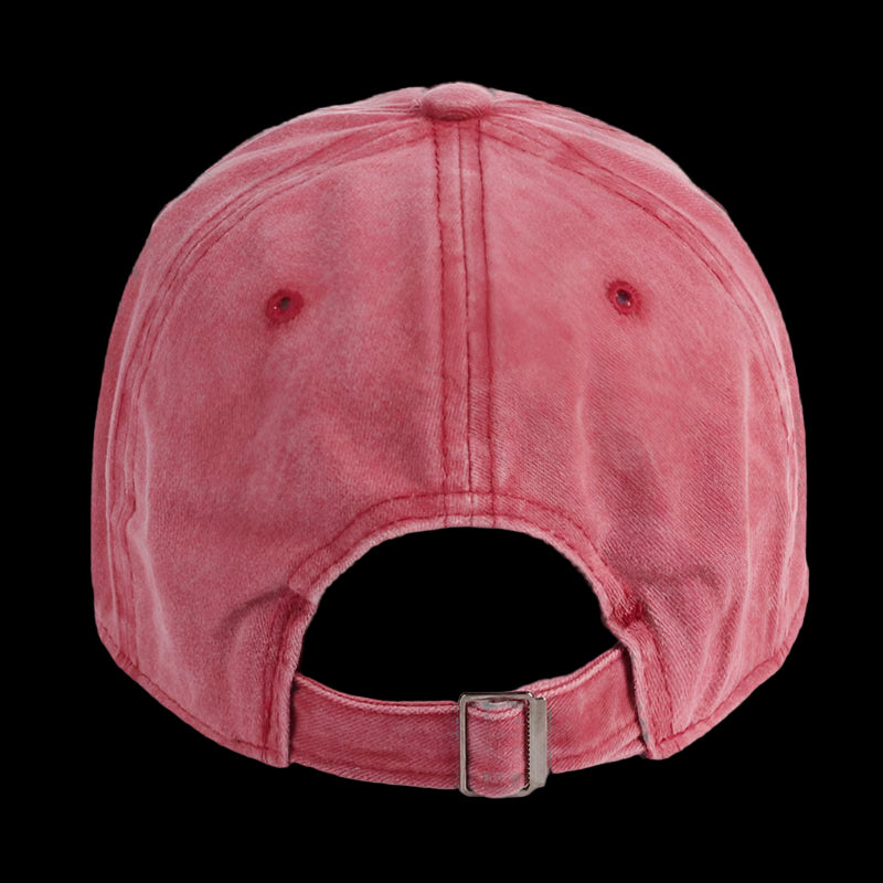 Red baseball cap on a white background