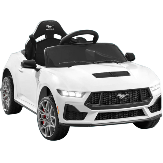 White toy car with black interior on a white background