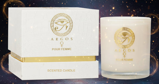 Argos White Scented Candle - Elevate Your Space with Fragrant Elegance - Lucky Girl Gifts