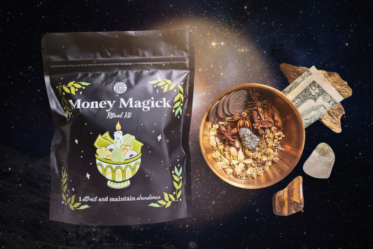 Money Magick Kit for Prosperity and Abundance Rituals - Lucky Girl Gifts