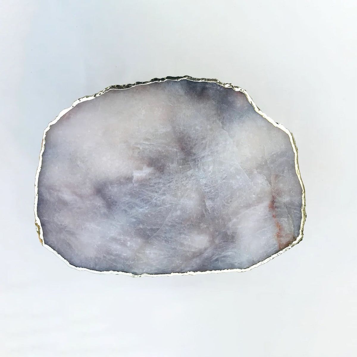 Grey Agate Cake Stand - Elegant Quartz Centrepiece Display Tray - Lucky Girl Gifts
