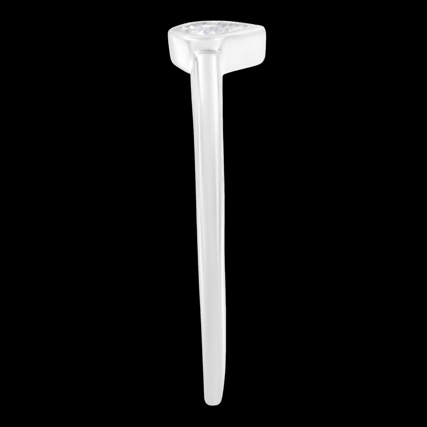 Clear plastic stand on a white background