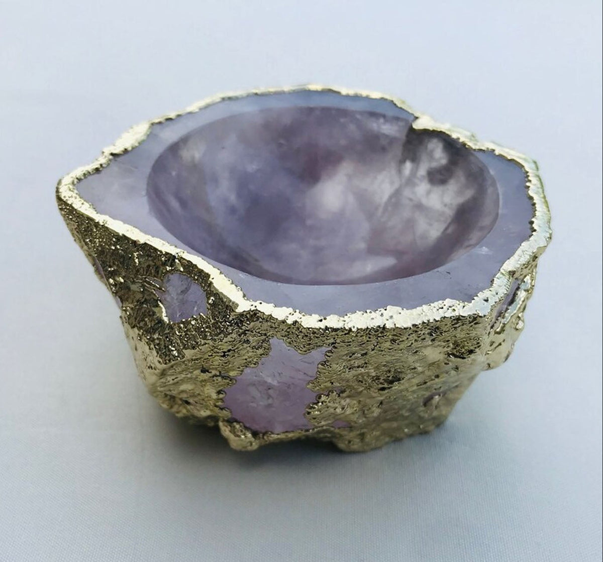 Rose Quartz Agate Bowl Trinket Jewelry Dish - Elegant Home Decor - Lucky Girl Gifts