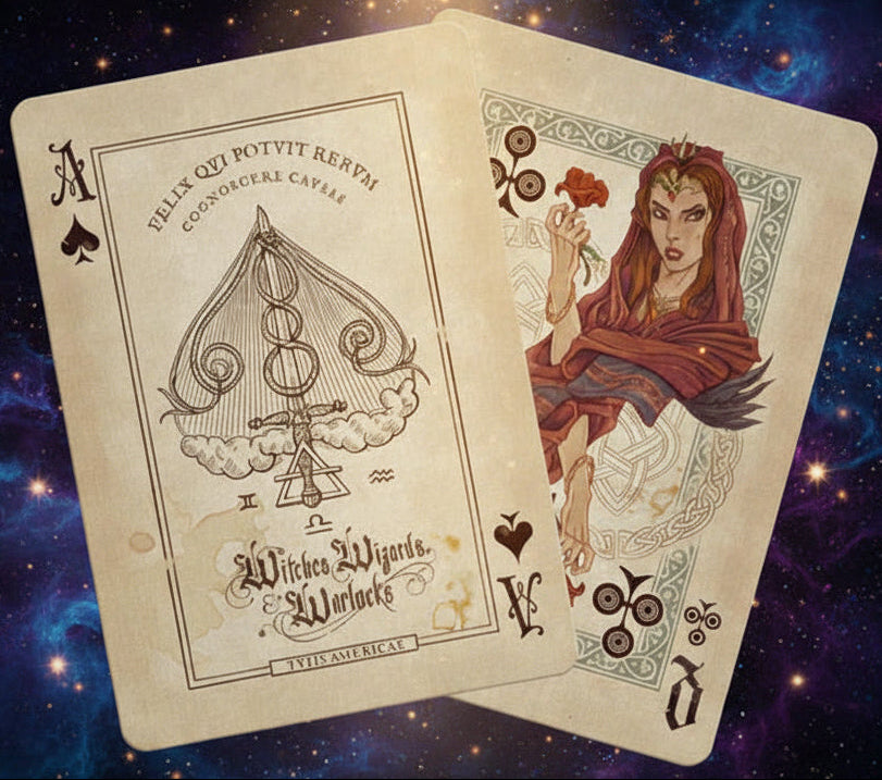 Wizards Playing Cards - Magical Collectible Deck of Premium Quality Cards - Lucky Girl Gifts