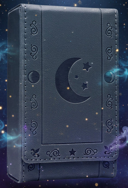 Leather Tarot Card Case | Moon & Stars Design - Lucky Girl Gifts