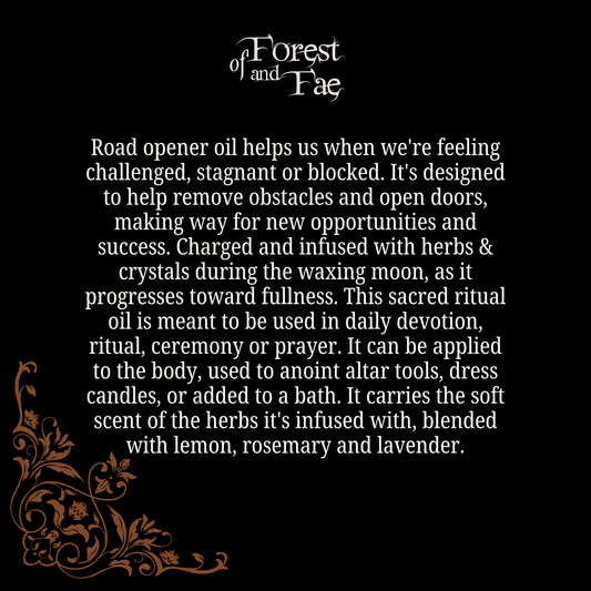 Road Opener Ritual Anointing Oil • Herb Infused Oil • Witchy - Lucky Girl Gifts