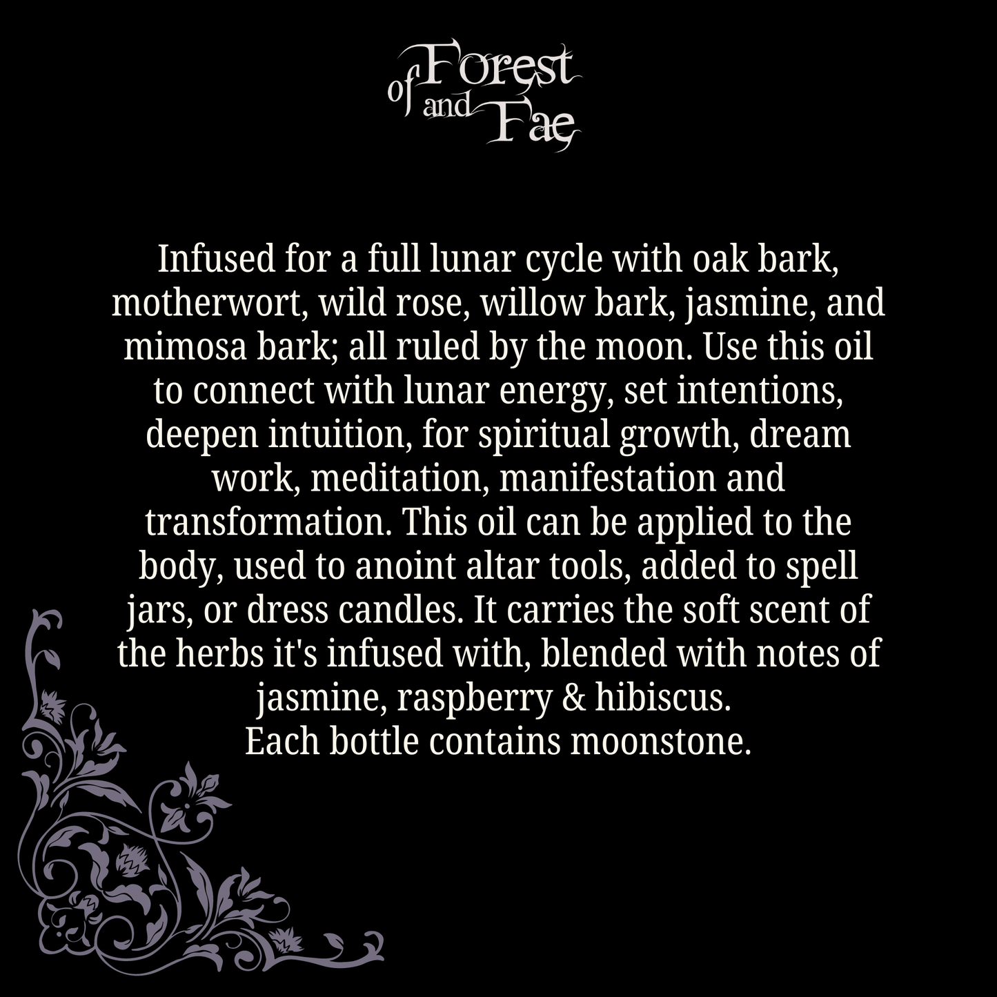 Moon Ritual Altar Oil for Manifestation & Dream Work - Lucky Girl Gifts