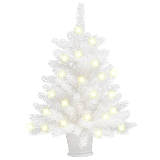 vidaXL Artificial Pre-lit Christmas Tree Holiday Decoration Xmas Tree White-0