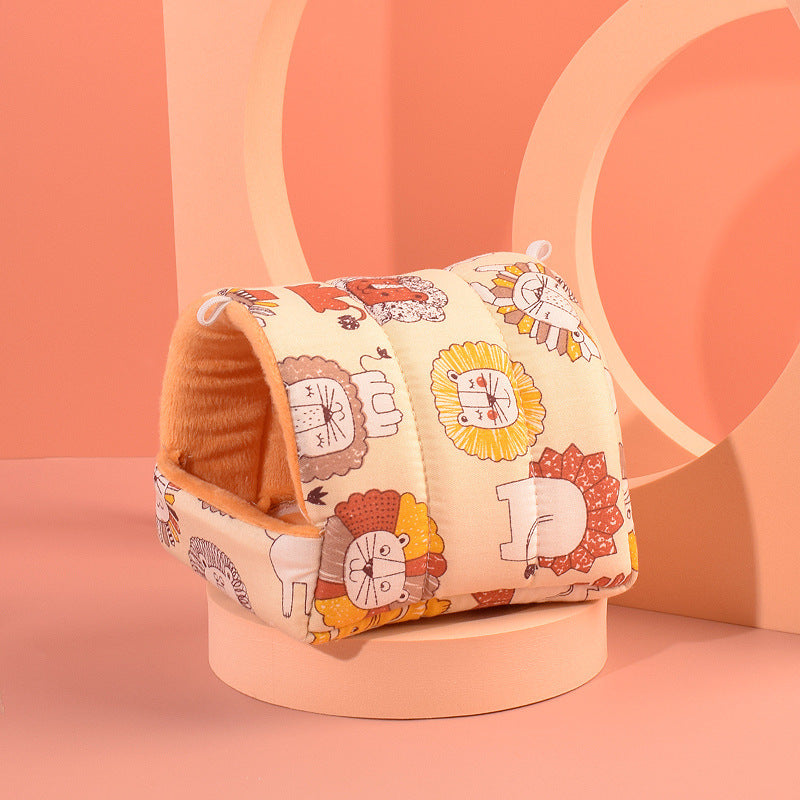 Pet bed with animal pattern on a pink background