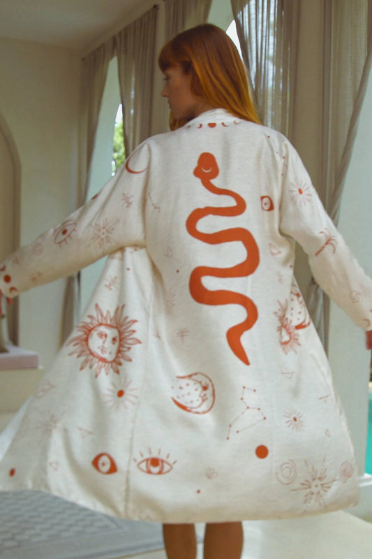 The Rigel Silk Robe - Dalaman Dreamer Luxury Nightwear - Lucky Girl Gifts