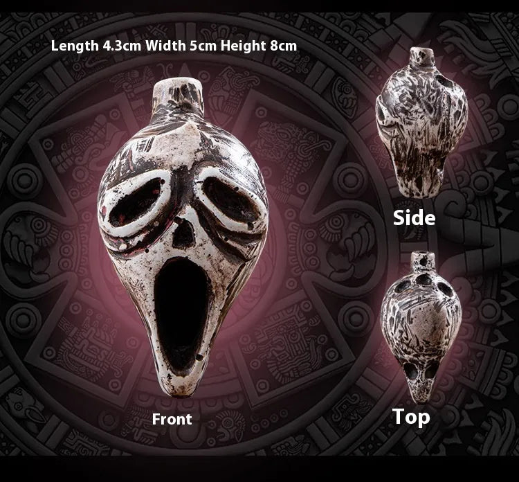 Decorative object with measurements on a dark background
