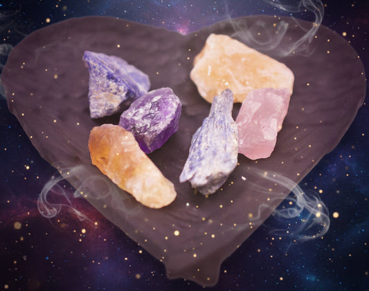 Shungite Heart Dish with Angel Wings | Grounding & Protection - Lucky Girl Gifts
