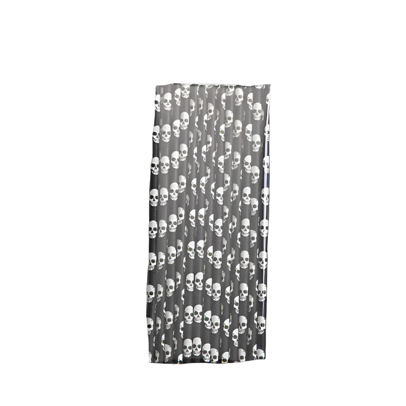 Pack of paper straws with skull pattern on a white background