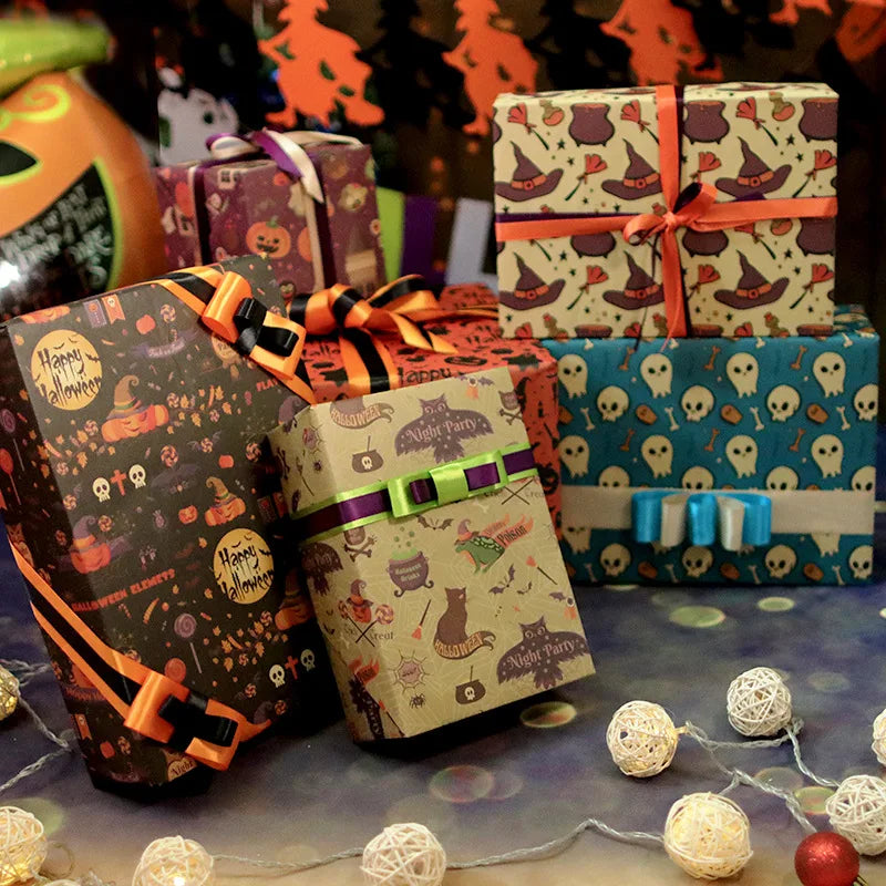 50*70cm Halloween Wrapping Paper Pumpkin Gift Wrap
