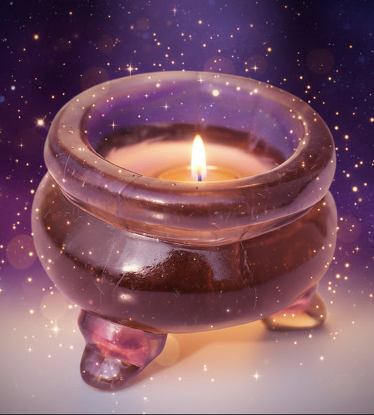 Fluorite Quartz Crystal Cauldron for Healing and Meditation - Lucky Girl Gifts