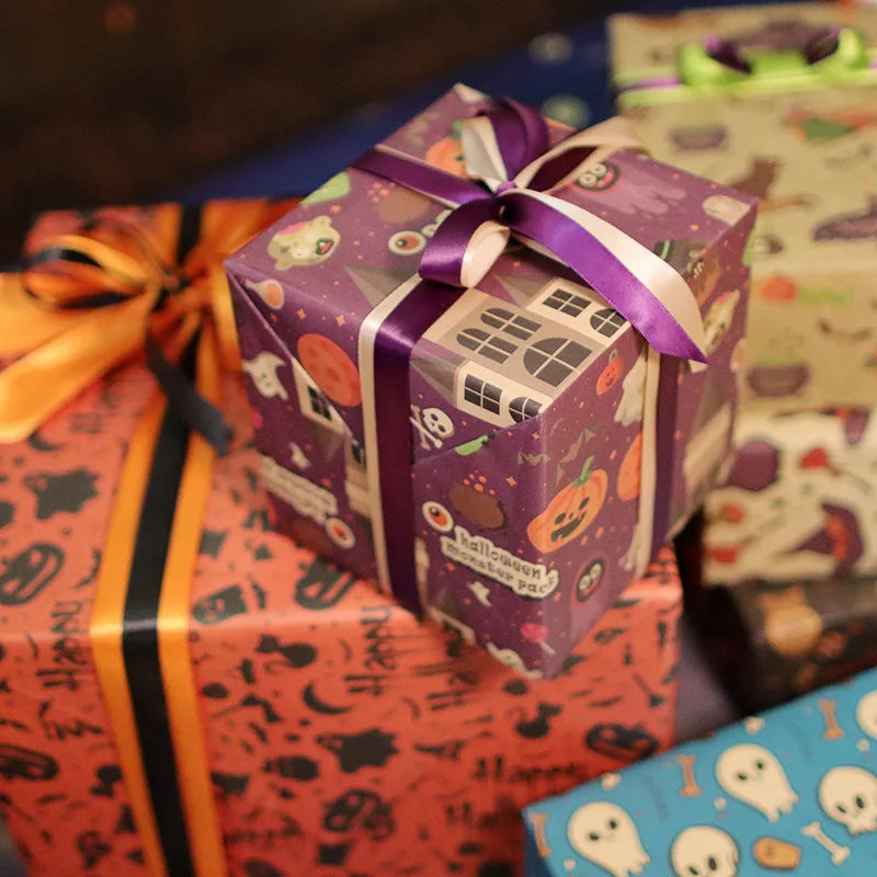 50*70cm Halloween Wrapping Paper Pumpkin Gift Wrap
