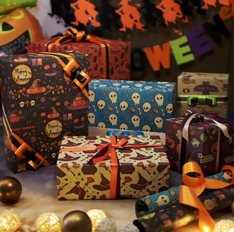 50*70cm Halloween Wrapping Paper Pumpkin Gift Wrap