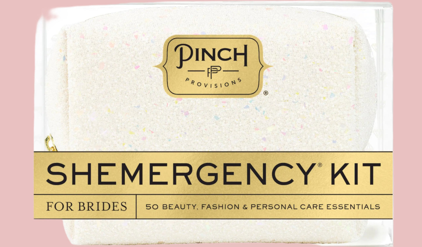 Sheemergency Kit for brides by Pinch Provisions in packaging