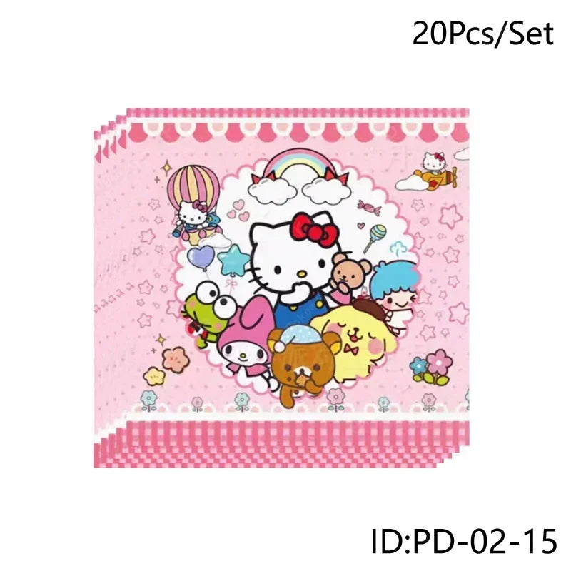 Cartoon character-themed product packaging with a pink background and text '20Pcs/Set' and 'ID: PD-02-15'.