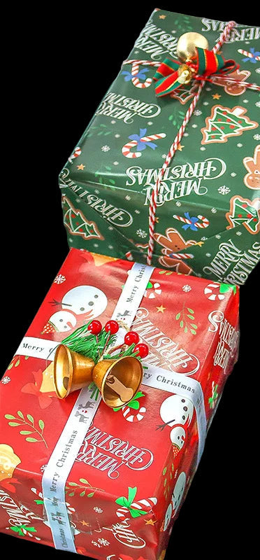 6 Pcs 50x70 cm Per Roll Xmas Wrapping Paper Merry Christmas Holiday Craft Paper