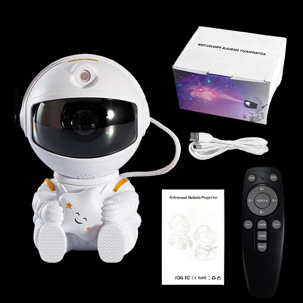 Star Projector Galaxy Night Light Astronaut Space Starry Nebula Ceiling LED Lamp