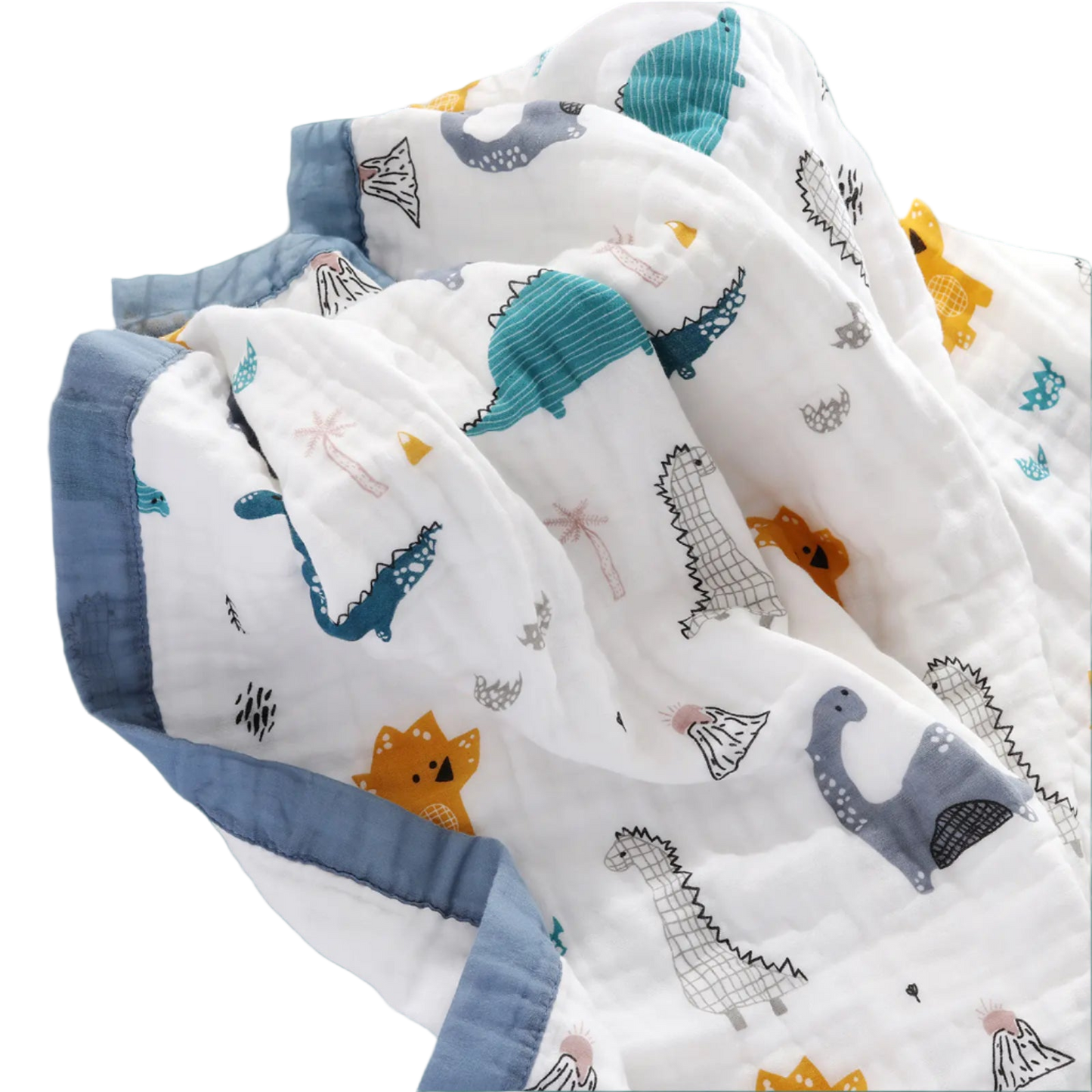 Baby blankets with animal patterns on a white background