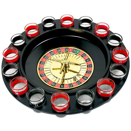 NNEDSZ Wine Game Shot Drinking Roulette Set with Casino Spin Glass Shot Party Bar Game-0