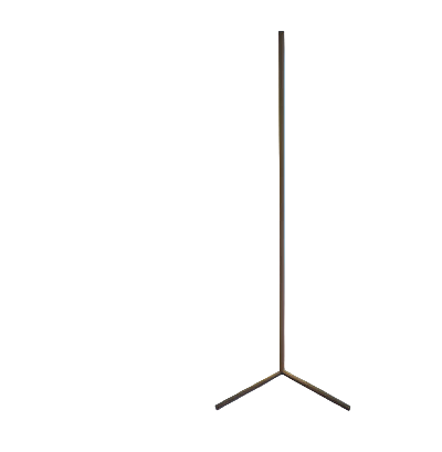 Black metal stand on a white background