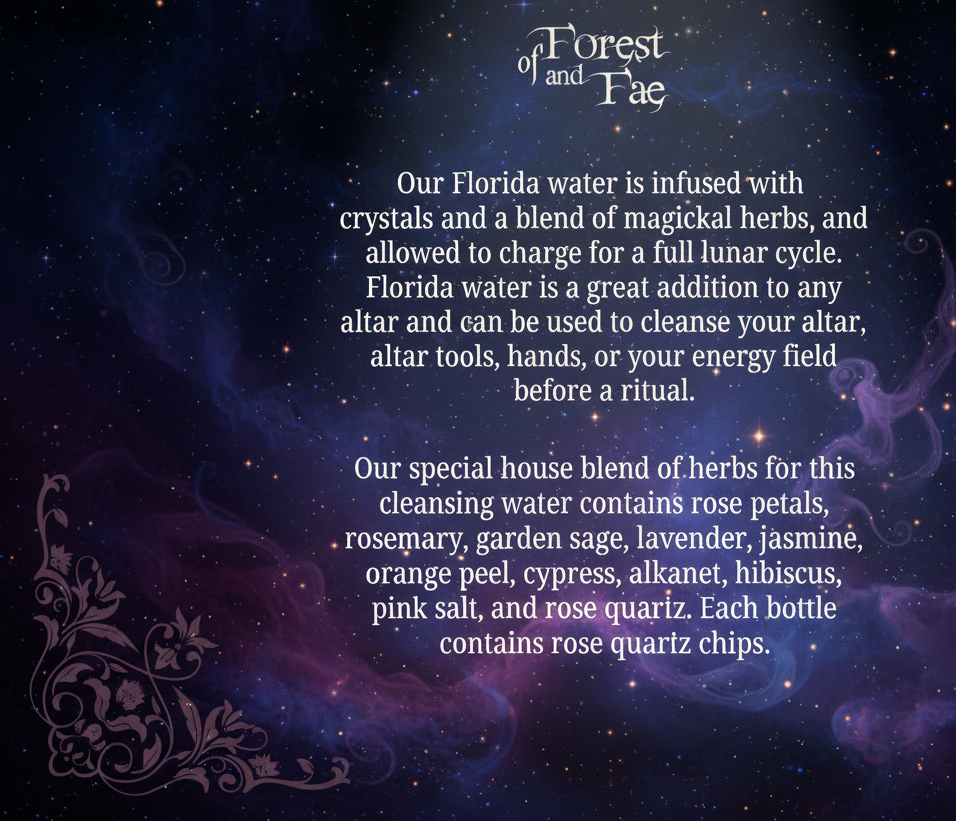 Florida Water Herbal Infusion | Herb & Crystal Infused Essence - Lucky Girl Gifts