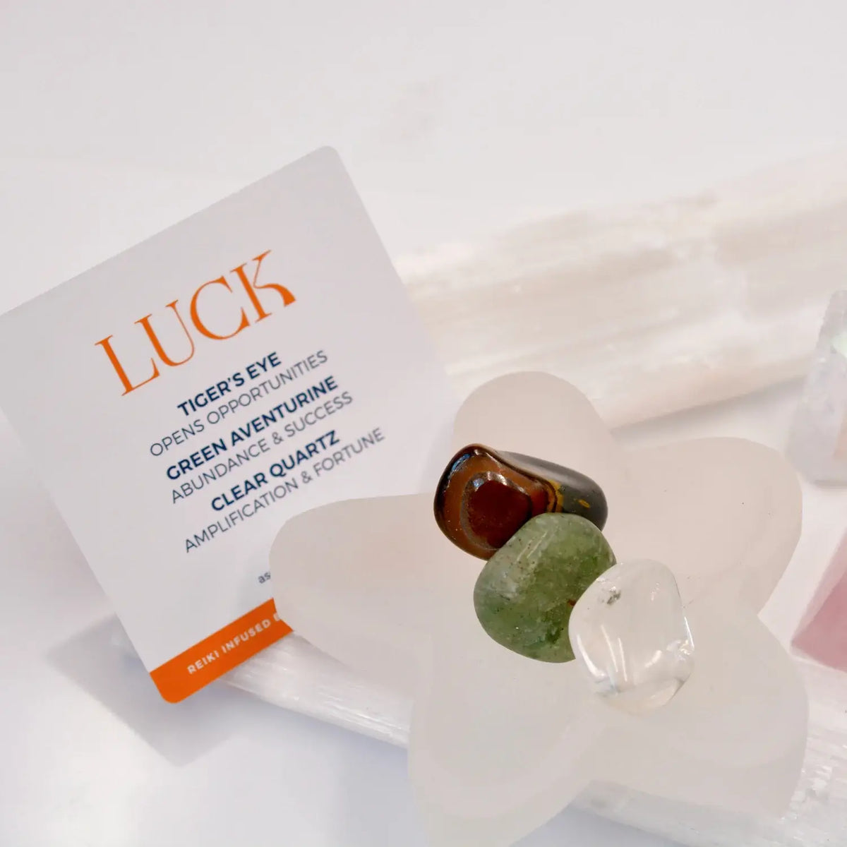 Intention Crystals Luck Set for Positive Energy and Abundance - Lucky Girl Gifts