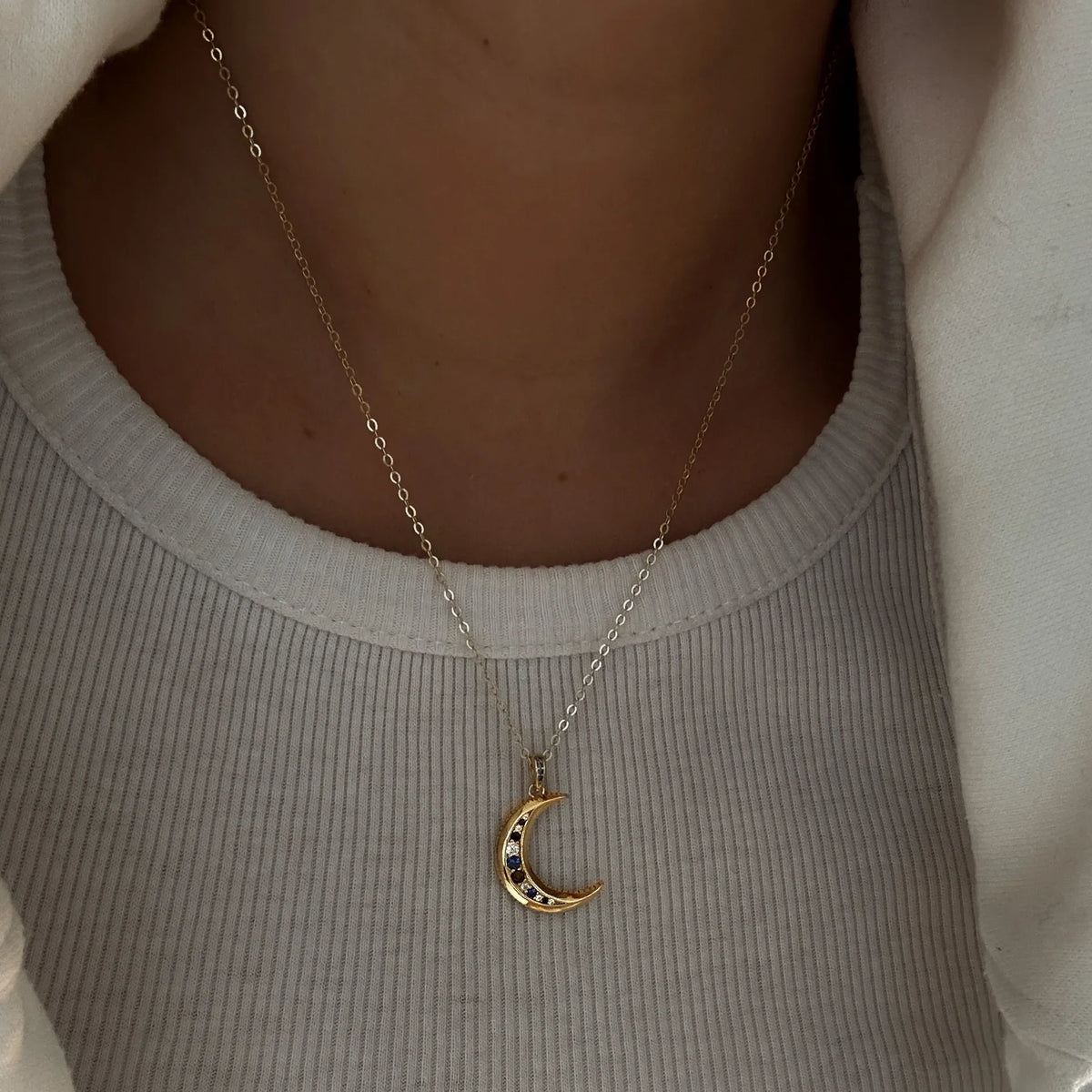 Celeste Moon Necklace - Elegant Celestial Jewelry for Every Occasion - Lucky Girl Gifts