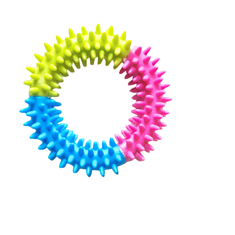 Colorful spiky ring on a white background