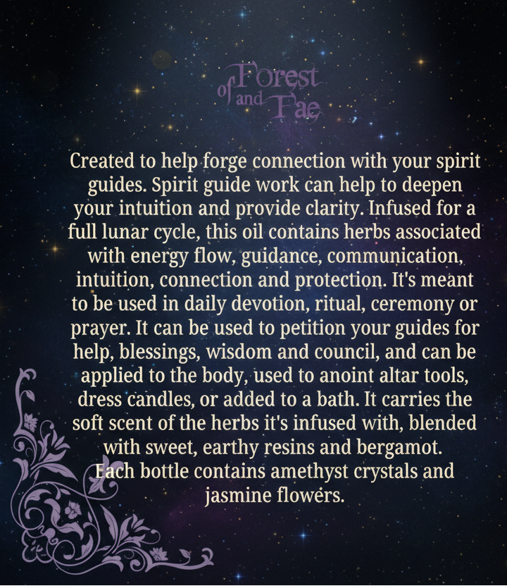 Spirit Guide Anointing Oil - Herb Infused Ritual Oil for Spiritual Connection - Lucky Girl Gifts