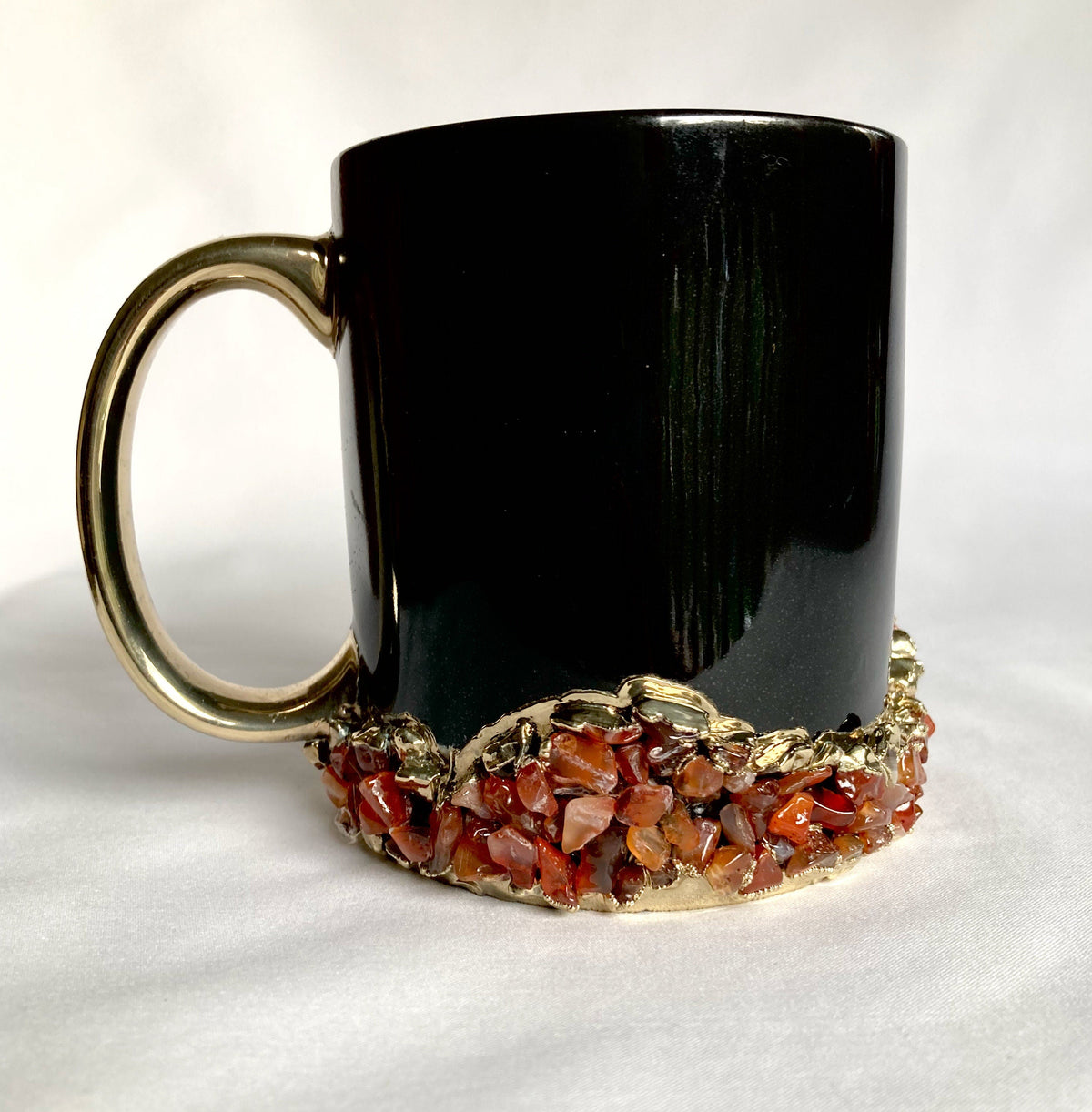 Sediments Black Ceramic Mugs Set - Set of 2 Stylish Coffee Cups - Lucky Girl Gifts