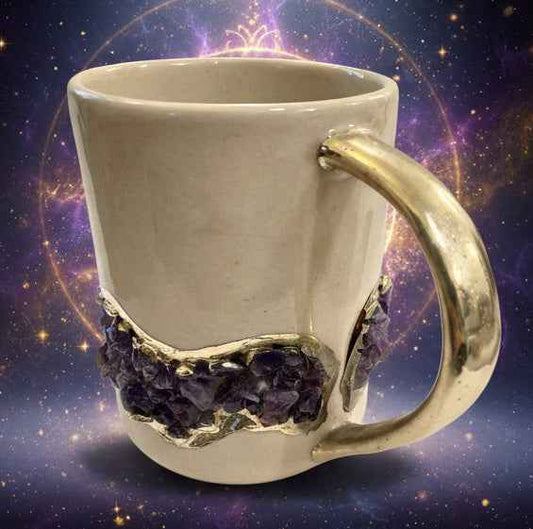 Flow Cream Ceramic Mugs Set - Set of 2 Elegant Mugs