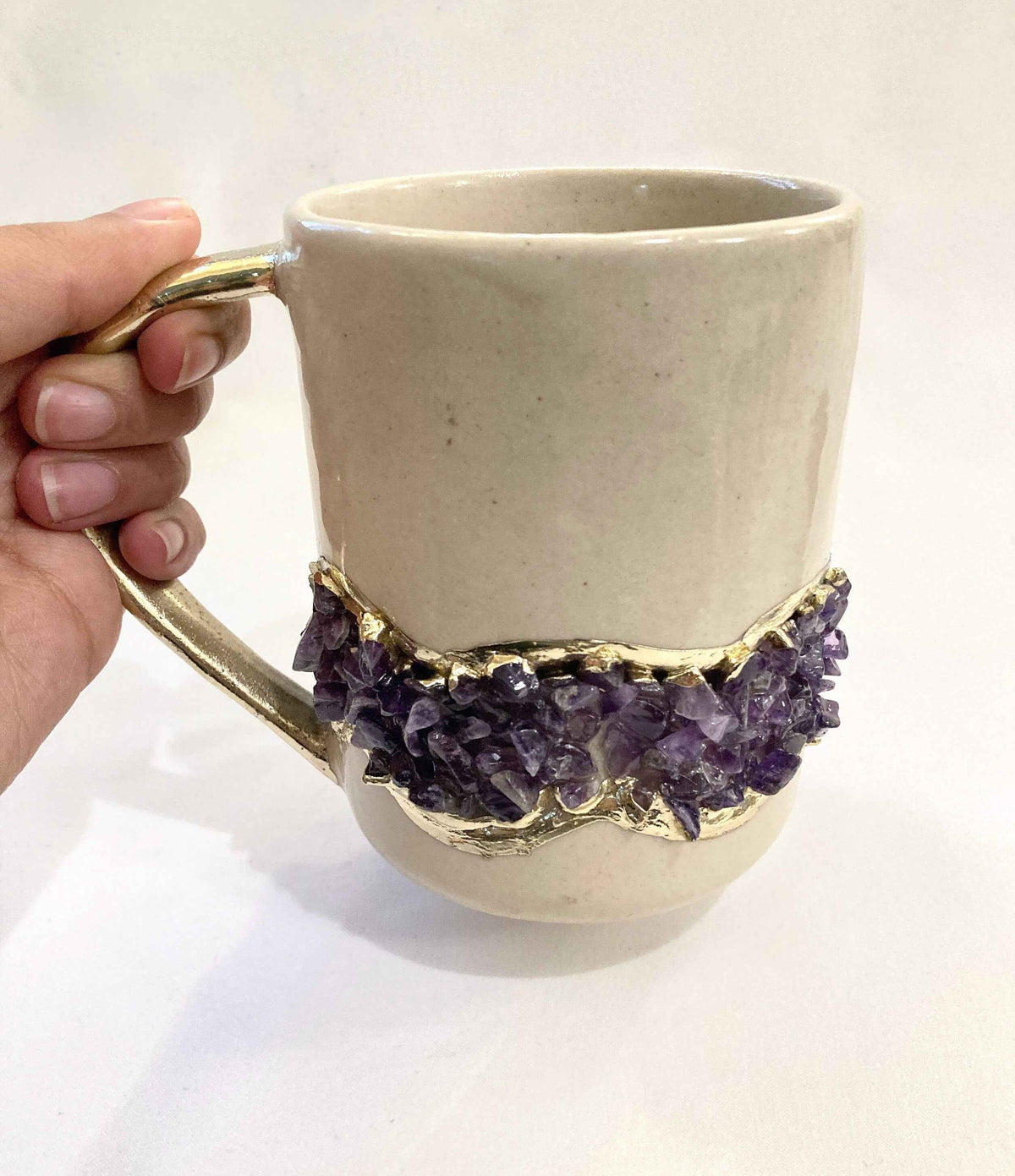 Flow - Set of 2 Cream Ceramic Mugs - Lucky Girl Gifts
