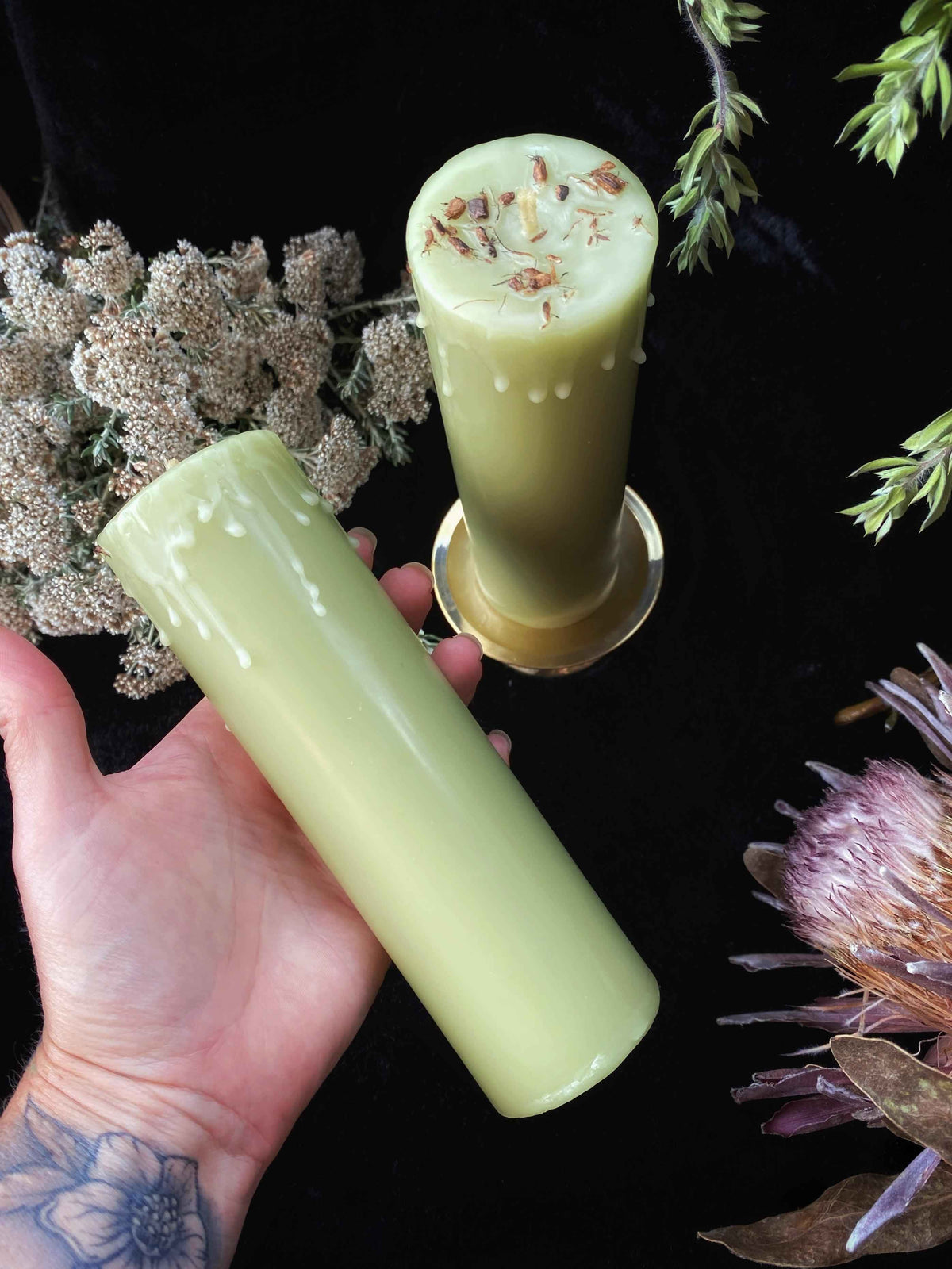 Bayberry & Beeswax Pillar Prosperity Candles - Lucky Girl Gifts