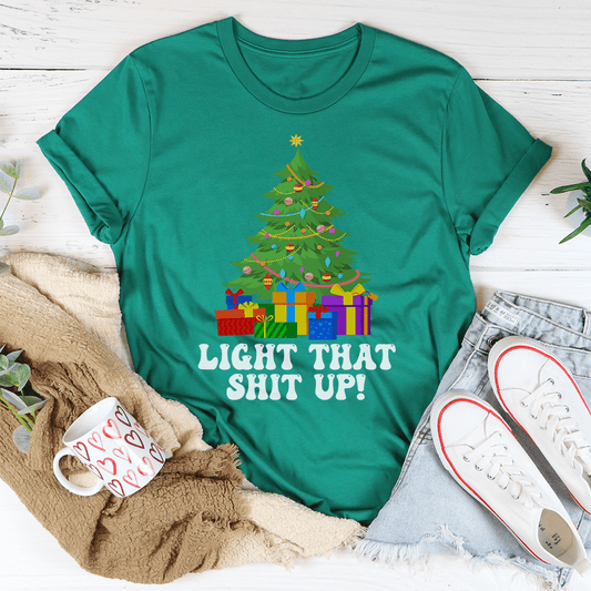 Light That Up Christmas Tree Tee