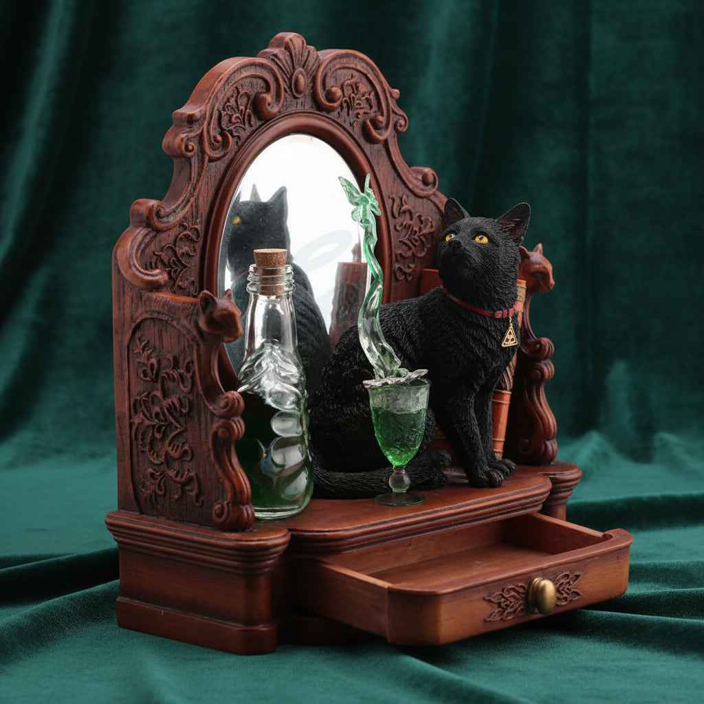 Absinthe Black Cat Figurine - Lucky Girl Gifts