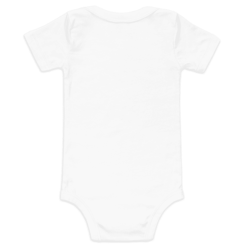 White baby onesie on a white background