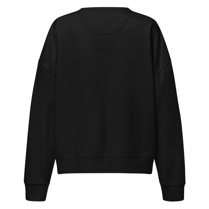 Black sweatshirt on a white background