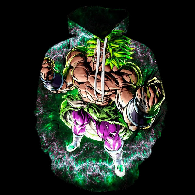 Hoodie with a character design on a white background