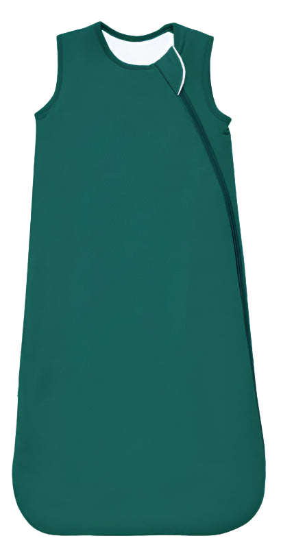 Green sleeping bag with temperature rating on a white background