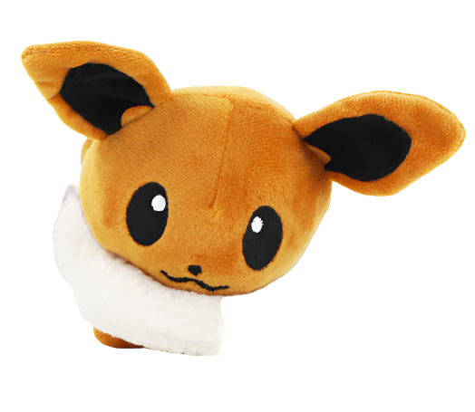 Plush toy resembling a fox with large ears on a white background