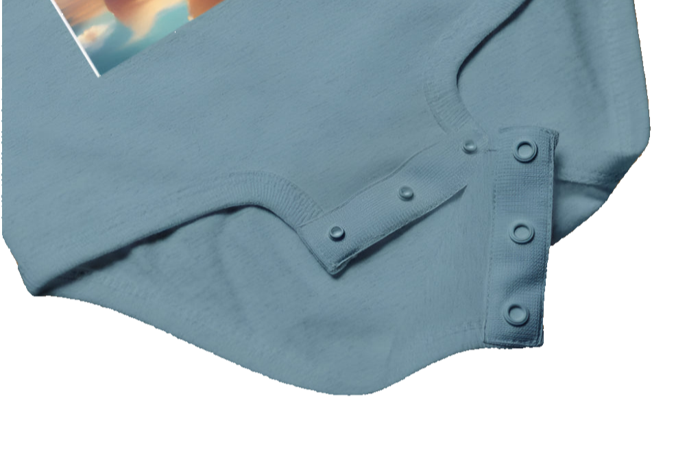 Light blue sweatshirt with a graphic of rubber ducks on a white background
